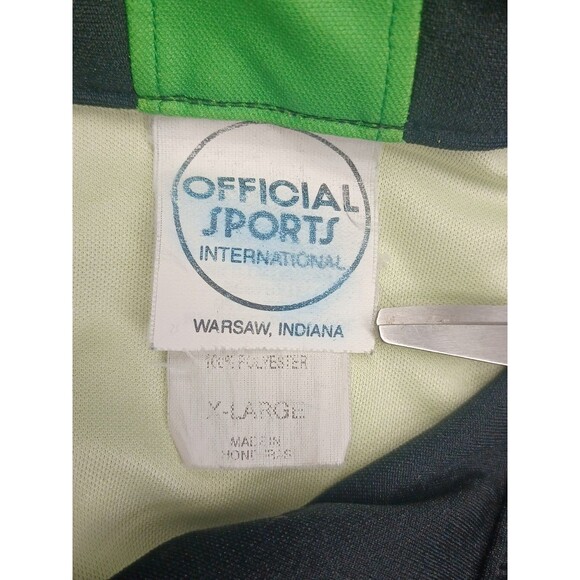 Official Sports Mens Soccer Referee USSF Long Sleeve Jersey Shirt Green Black XL - Picture 6 of 7